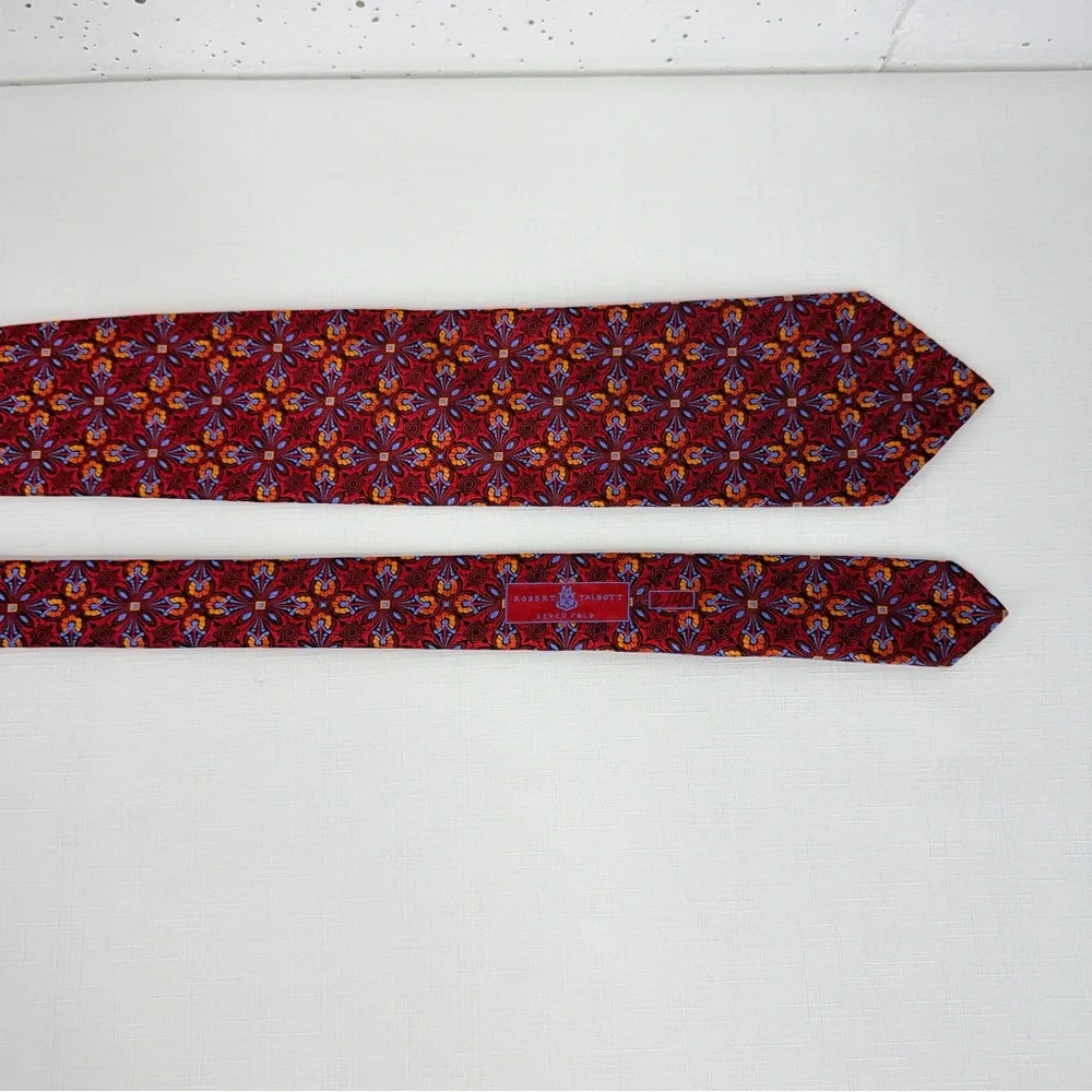 Robert Talbot Seven Fold Limited Edition 2/40 Hand Sewn Floral Print Silk Tie